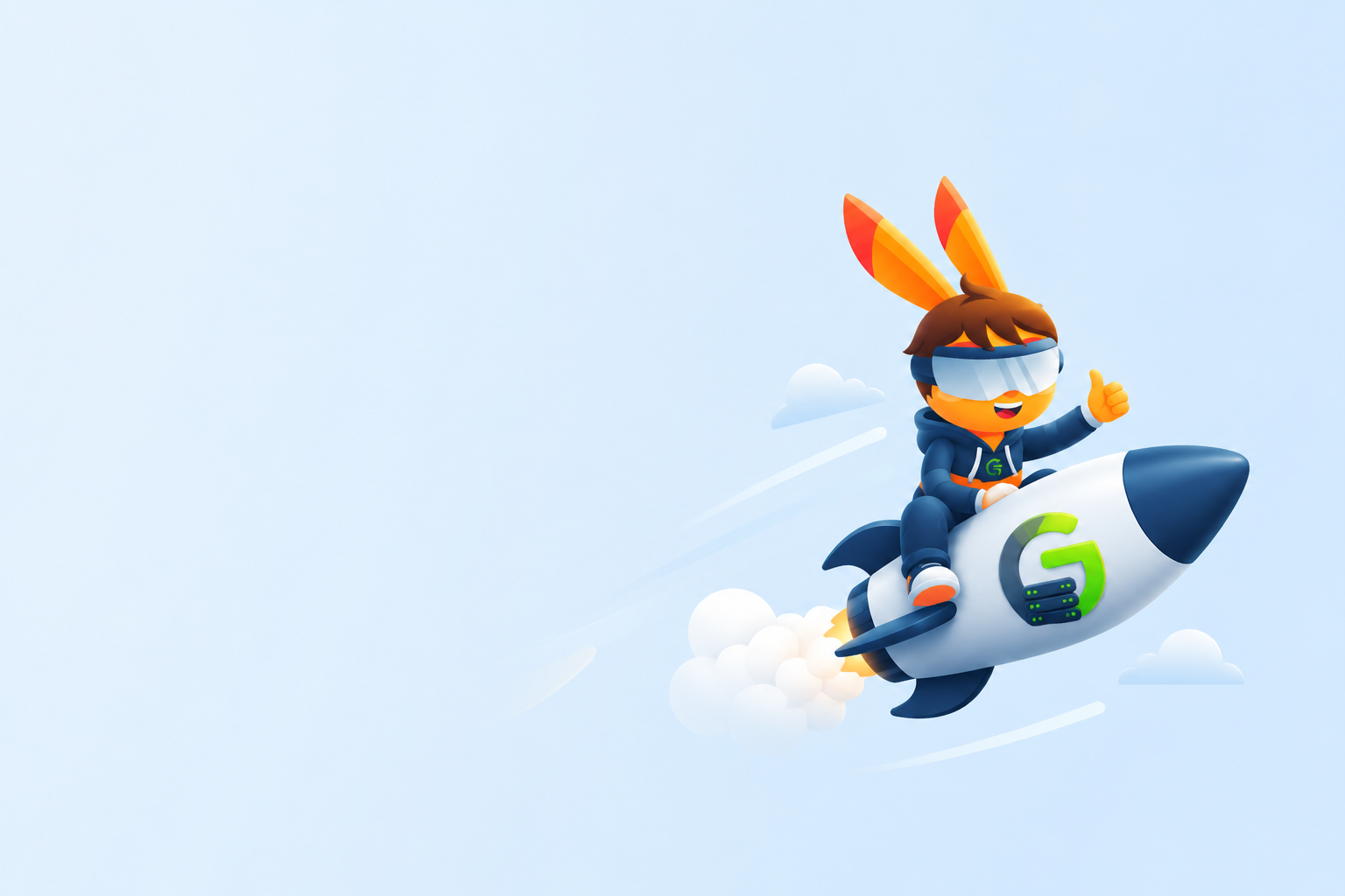 GreenHostingGo rocket CDN illustration